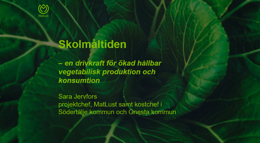 Presentation av Sara Jervfors